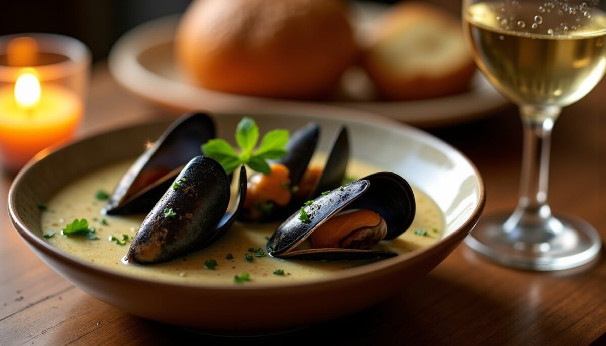 Délicieuses moules à la crème au vin blanc : recette simple et express Délicieuses moules à la crème au vin blanc : recette simple et express