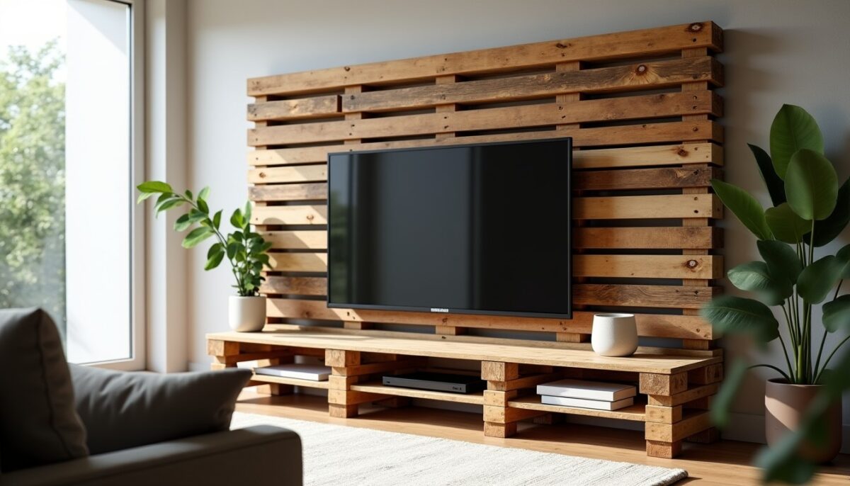 Comment Transformer un Mur avec des Palettes pour Créer un Support TV Unique : Guide Complet Comment Transformer un Mur avec des Palettes pour Créer un Support TV Unique : Guide Complet
