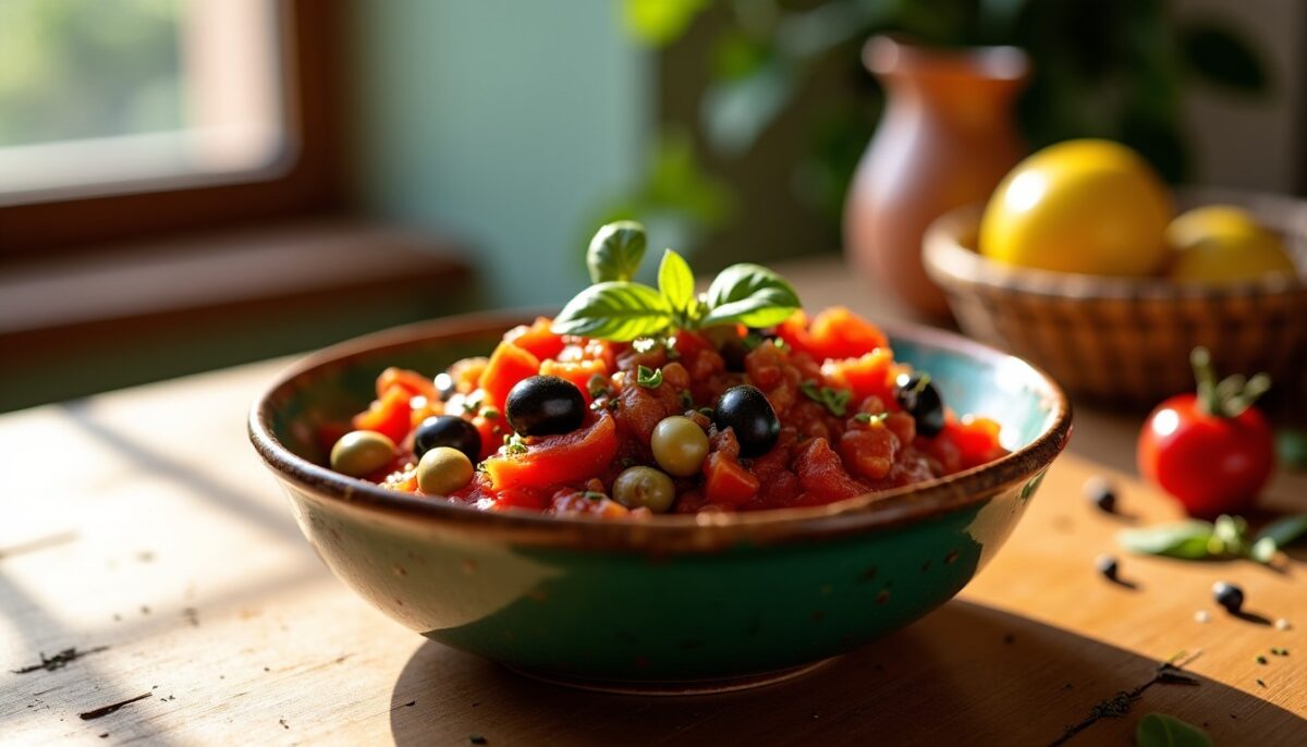 La Caponata Sicilienne de Grand-Mère : Recette Traditionnelle Simple et Savoureuse